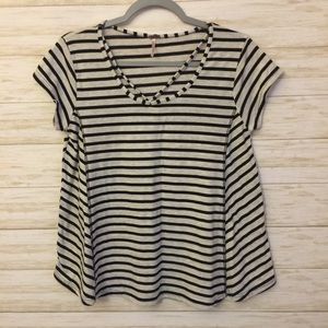 Poof Striped Flowy Top
